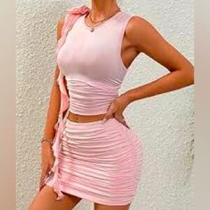 Never worn pink matching set size medium